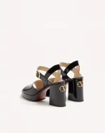Valentino Fawcette Platform Sandal In Polished Calfskin 100Mm - Image 5